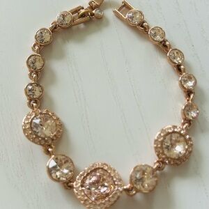 Givenchy Rose Gold Crystal Link Bracelet